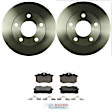 P340140014 2-Wheel Set Rear Brake Disc and Pad Kit, 245 mm QuietCast Series, Includes (1) Brake Pad Set and (2) Brake Disc