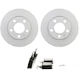 P340A531381 2-Wheel Set Rear Brake Disc and Pad Kit, 232 mm QuietCast Series, Includes (1) Brake Pad Set and (2) Brake Disc