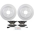 P396150062 2-Wheel Set Rear Brake Disc and Pad Kit, 257.8 mm QuietCast Series, Includes (1) Brake Pad Set and (2) Brake Disc