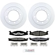 P632200380 2-Wheel Set Front Brake Disc and Pad Kit, 329 mm 4WD QuietCast Series, Includes (1) Brake Pad Set and (2) Brake Disc