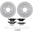 P763150064 2-Wheel Set Rear Brake Disc and Pad Kit, 280 mm QuietCast Series, Includes (1) Brake Pad Set and (2) Brake Disc