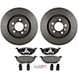 P768531382 2-Wheel Set Front Brake Disc and Pad Kit, 280 mm QuietCast Series, Includes (1) Brake Pad Set and (2) Brake Disc