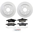 P791160145 2-Wheel Set Rear Brake Disc and Pad Kit, 304.8 mm QuietCast Series, Includes (1) Brake Pad Set and (2) Brake Disc