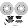 P840140012 2-Wheel Set Front Brake Disc and Pad Kit, 288 mm QuietCast Series, Includes (1) Brake Pad Set and (2) Brake Disc