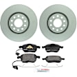 P840531412 2-Wheel Set Brake Disc and Pad Kit, 312 mm QuietCast Series, Includes (1) Brake Pad Set and (2) Brake Disc