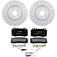 P847361504 2-Wheel Set Front Brake Disc and Pad Kit, 350.2 mm QuietCast Series, Includes (1) Brake Pad Set and (2) Brake Disc