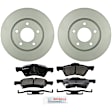 2005 Dodge Caravan - 2-Wheel Set Front Brake Disc and Pad Kit, 280.9 mm, With Rear Disc, 3.3L 6Cyl, QuietCast Series Includes (2) Disc and (1) Pad Set
