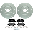 P872360972 2-Wheel Set Front Brake Disc and Pad Kit, 330 mm QuietCast Series, Includes (1) Brake Pad Set and (2) Brake Disc