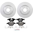 P918150126 2-Wheel Set Front Brake Disc and Pad Kit, 348 mm QuietCast Series, Includes (1) Brake Pad Set and (2) Brake Disc