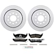 P932200417 2-Wheel Set Rear Brake Disc and Pad Kit, 295.1 mm QuietCast Series, Includes (1) Brake Pad Set and (2) Brake Disc