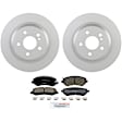 P986360976 2-Wheel Set Rear Brake Disc and Pad Kit, 300 mm QuietCast Series, Includes (1) Brake Pad Set and (2) Brake Disc