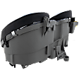 Driver and Passenger Side Headlights, with Bulbs, Halogen, Clear Lens, Chrome Interior, Projector Type