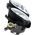 Driver and Passenger Side Headlights, with Bulbs, Halogen, Clear Lens, Chrome Interior, Projector Type