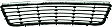 Front Bumper Grille, Chrome Shell with Gray Insert