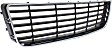 Front Bumper Grille, Chrome Shell with Gray Insert, CAPA CERTIFIED