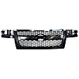 Grille, Textured Gray, 2-piece Design, without Center Bar, with Emblem Provision