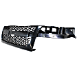 Grille, Textured Gray, 2-piece Design, without Center Bar, with Emblem Provision