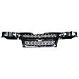 Grille, Textured Gray, 2-piece Design, without Center Bar, with Emblem Provision