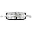 2001-2002 Chevrolet Silverado 2500 HD - Grille, Painted Black Shell and Insert, For Models with Chrome Center Bar and Emblem Provision
