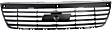 Front, Upper Bumper Grille, Black Shell and Insert