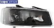 Passenger Side Headlight, with Bulb, Halogen, Clear Lens, CAPA Certified