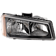 Driver Side Halogen Headlight, With bulb(s), OE Replacement, Clear lens, with Fluted Reflector, CAPA Certified