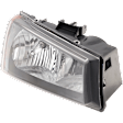Driver Side Halogen Headlight, With bulb(s), OE Replacement, Clear lens, with Fluted Reflector, CAPA Certified