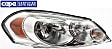Passenger Side Headlight, with Bulb, Halogen, Clear Lens, CAPA CERTIFIED