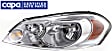 Driver Side Headlight, with Bulb, Halogen, Clear Lens, CAPA CERTIFIED