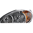 2006-2010 Chrysler PT Cruiser - Driver Side Headlight, with Bulb, Halogen, Clear Lens, 4 Cyl., 2.4L Engine