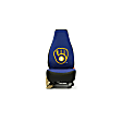 H2Z4NQ Seat Cover, Navy, Made of Suede, MLB Team Design, Milwaukee Brewers Logo, Universal Seat Type Holda Series
