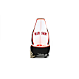 H3R2EF Seat Cover, White, Made of Suede, MLB Team Design, Boston Red Sox Logo, Universal Seat Type Holda Series