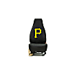 HUCE3F Seat Cover, Black, Made of Suede, MLB Team Design, Pittsburgh Pirates Logo, Universal Seat Type Holda Series