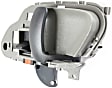 Front or Rear, Passenger Side Interior Door Handle, Gray, With Door Lock Button