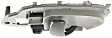 Front or Rear, Passenger Side Interior Door Handle, Gray, With Door Lock Button