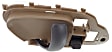 Front or Rear, Driver Side Interior Door Handle, Beige Bezel with Primed Lever, With Door Lock Button