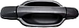 Front, Passenger Side Textured Black Exterior Door Handle, Without Key Hole