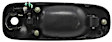 Front, Driver Side Smooth Black Exterior Door Handle, With Key Hole