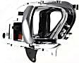 Front or Rear, Passenger Side Interior Door Handle, Chrome, With Door Lock Button