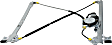 Front, Passenger Side Power Window Regulator, With Motor
