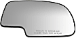 Passenger Side Mirror Glass, Non-Heated, Non-Towing, No Blind Spot Feature, Convex, With Backing Plate