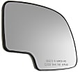 Passenger Side Mirror Glass, Non-Heated, Non-Towing, No Blind Spot Feature, Convex, With Backing Plate