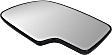 Driver Side Mirror Glass, Non-Heated, Non-Towing, No Blind Spot and Auto Dimming Feature, Flat, With Backing Plate