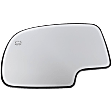 2006 Chevrolet Silverado 1500 LT - Mirror Glass Driver Side, For Models With Non-Towing Mirror, Heated, No Blind Spot Feature, No Signal Light