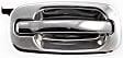 Rear, Passenger Side Chrome Exterior Door Handle, Without Key Hole