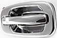 Rear, Passenger Side Chrome Exterior Door Handle, Without Key Hole