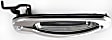 Rear, Passenger Side Chrome Exterior Door Handle, Without Key Hole