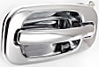 Rear, Driver Side Chrome Exterior Door Handle, Without Key Hole