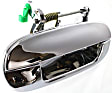 Rear, Passenger Side Chrome Exterior Door Handle, Without Key Hole