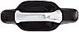 Rear, Driver Side Chrome Lever with Smooth Black Bezel Exterior Door Handle, Without Key Hole